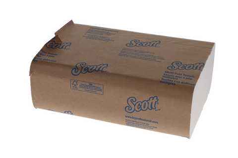 Scott Essential Multi-Fold Paper Towels, 9.2" x 9.4", 1-Ply, White, 4000/Case, 01804