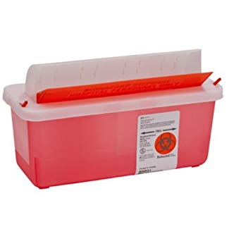 Mailbox Sharps Container 5 Qt Red, 85131, Anesthetics, Sharps Containers