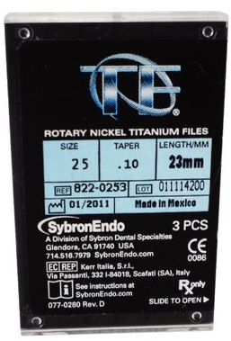 TF Twisted Nickel-Titanium Rotary File, 3/Pk, Red