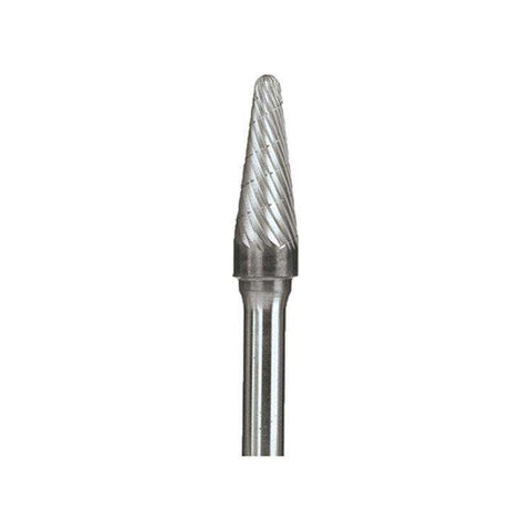 920 Laboratory Spiral Cut Carbide Burs, Cone, # B 3/8, 1/Pk