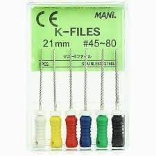 K-File, Stainless Steel, 6/Pack