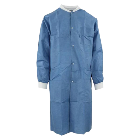 SafeWear Hi-Perform Lab Coat Deep Blue 2XL 12/Pk, 8107-E, Infection Control, Apparel