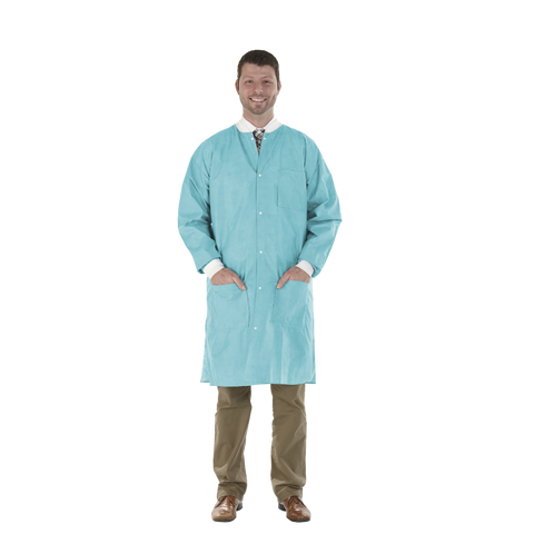 SafeWear Hi-Perform Lab Coat Green Small 12/Pk, 8111-A, Infection Control, Apparel