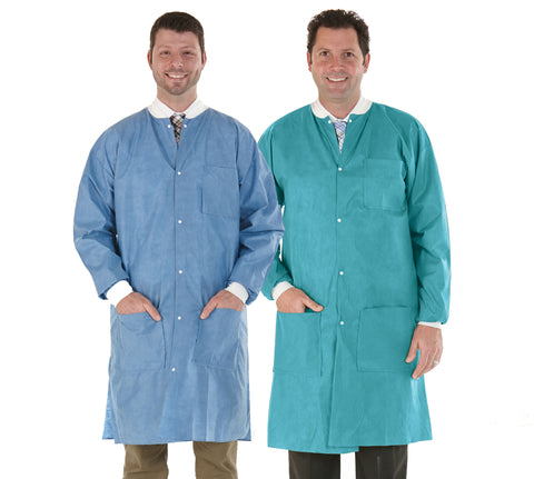 SafeWear Hi-Perform Lab Coat Tropical Teal Large 12/Pk, 8117-C, Infection Control, Apparel