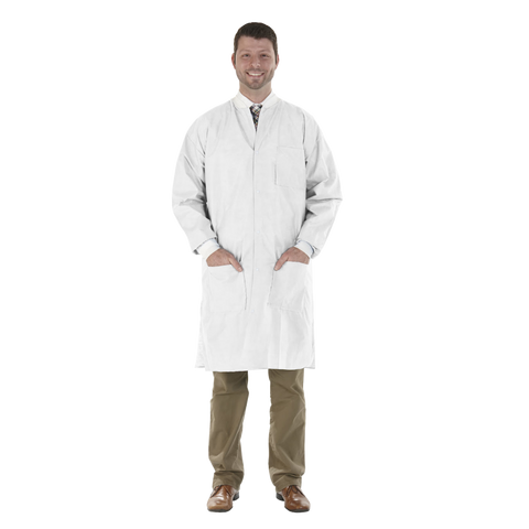 SafeWear Disposable High Performance Lab Coat Medium White Frost, 8110-B, Infection Control, Apparel