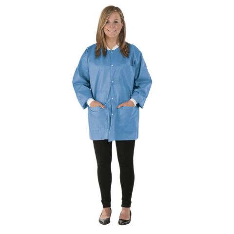 SafeWear Disposable Hipster Jacket Small Deep Blue, 8101-A, Infection Control, Apparel