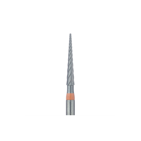 Tungsten Carbide Twist Trimming & Finishing Burs, FG, Pointed Taper ET Series, ET9, 1.4 mm, Fine, Orange, 5/Pk, D0135-014-FG