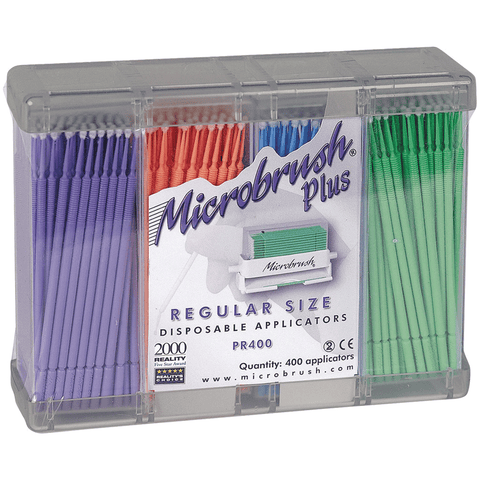 Microbrush Plus Micro-Applicator Dispenser Refills, Regular, Purple, 100/Pk, PR100PU