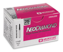 NeoDiamond Operative Diamond Bur, FG, Flame, 1.0 mm, Medium, 25/Pk, 1510.8M