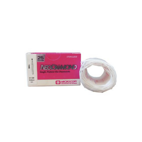 NeoDiamond Operative Diamond Single-Use Bur, FG, Pointed Taper, 1.0 mm, Medium, 25/Pk, 01710M