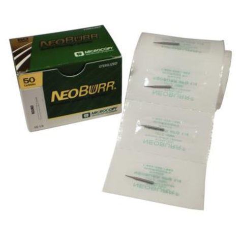 NeoBurr Operative Carbide Burs, RA, Round, # 1, 0.8 mm, 50/Pk, RA1