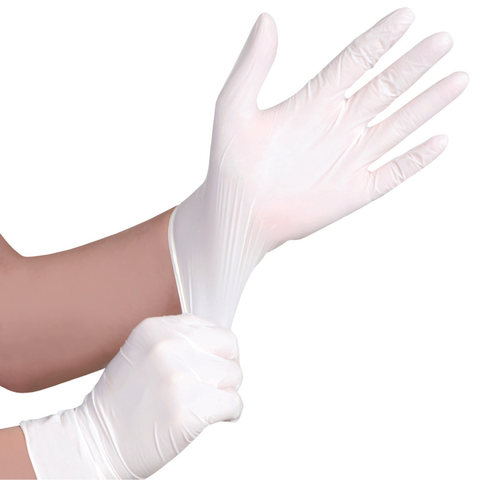 Tranquility Nitrile Gloves, Powder-Free, Small, White, 100/Box, TQ-601-S
