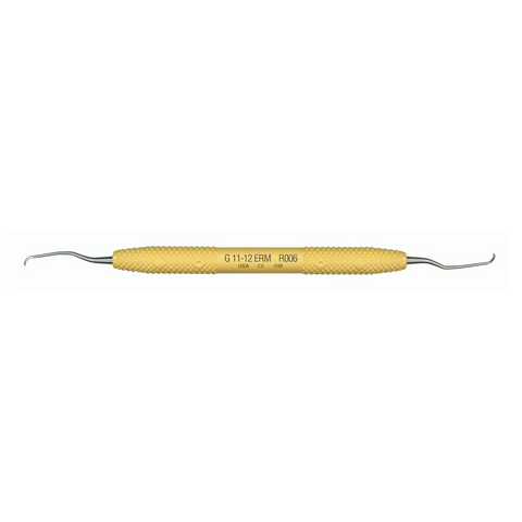 Amazing Mini Gracey Curette, Double-Ended, 11/12, Extended Reach, Yellow, 1/Pk, R006