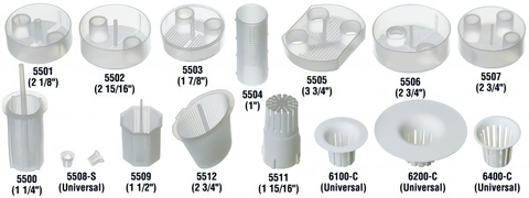 Dispos-A-Trap Disposable Plastic Vacuum Traps 2 3/4"  5506, 5506, Evacuation, Disposable Traps - Cuspidor Strainers