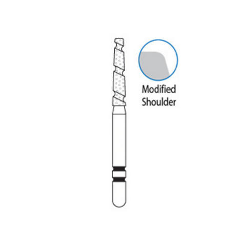 Two Striper TS2000 Spiral Cut Diamond Burs, FG, KR Taper, 2001.8KR, 1.6 mm, Coarse, Green, 5/Pk, 2000021