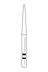 Two Striper MFS Finishing Diamond Burs, FG, Flame, 799, 1.6 mm, MF3, White, 5/Pk, 2015870