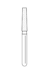 Solo Diamond Single Use Burs, FG, Flat End Taper, # 0918.8, 1.8 mm, Coarse, Green, 25/Pk, 847018C