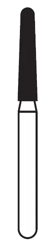 Solo Diamond Single Use Burs, FG, Round End Taper, # 1116.8, 1.6 mm, Fine, Red, 25/Pk, 856016F