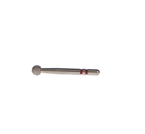 Two Striper Diamond Burs, FG, Round, 135, 2.6 mm, Fine, Red, 5/Pk, 2015017