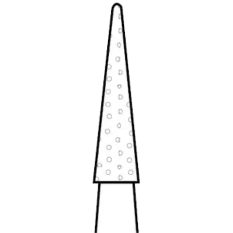 Two Striper Diamond Burs, FG, Cone, 209.6, 1.6 mm, Fine, Red, 5/Pk, 2015045