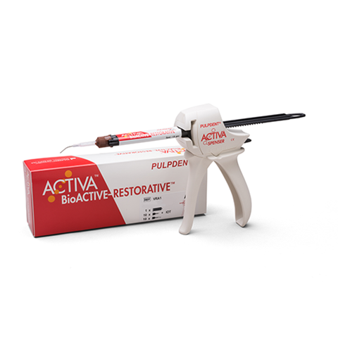 Activa BioActive Composite Resin Restorative, Dual-Cure, Syringe Starter Kit, 5 ml, Universal Viscosity, A1, 1/Pk, VR-A1
