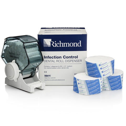 Infection Control Dental Roll Dispenser with 200 Rolls White, 200424, Disposables, Cotton Products