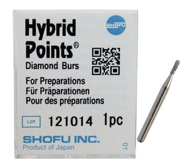 Hybrid Diamond Points, FG, Inverted Cone, # 35, 1.0 mm, Regular, White, 1/Pk, 0909-1