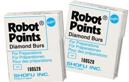 Robot Diamond Points, FG, Wheel (Round End), 068-034, 3.4 mm, Regular, White, 0894-1