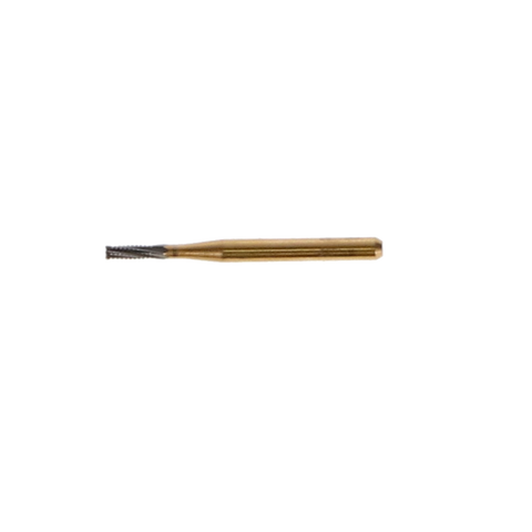 Great White Gold Series Carbide Burs, FG, Straight Cross Cut Fissure, # 557, 10/Pk, 18218