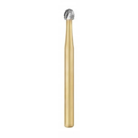 Great White Gold Series Carbide Burs, FG, Round, # 6R, 10/Pk, 18206
