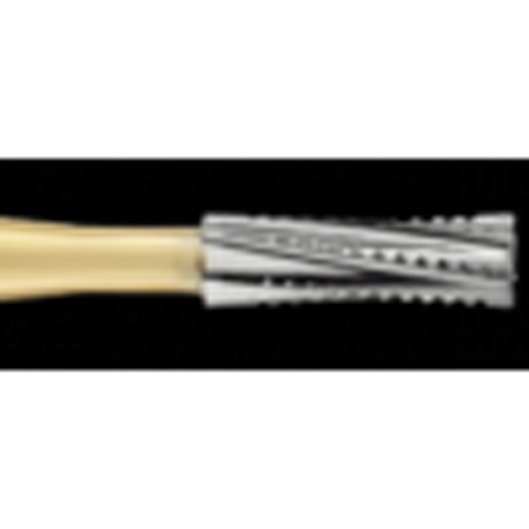 Great White Gold Series Carbide Burs, FG, Taper Flat End Fissure, # 702, 10/Pk, 18224