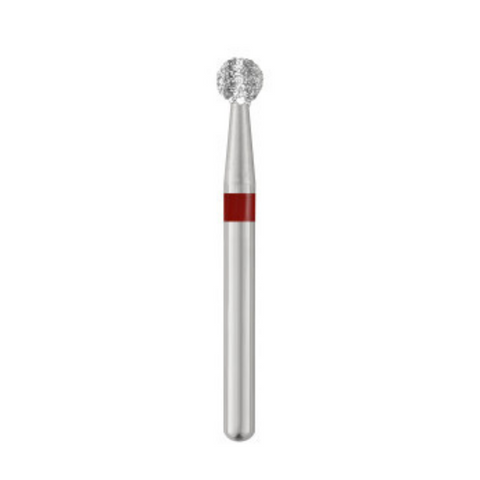 Piranha Diamond Single-Use Burs, FG, Round, # 801-023, 2.3 mm, Fine, Red, 25/Pk, 801-023F