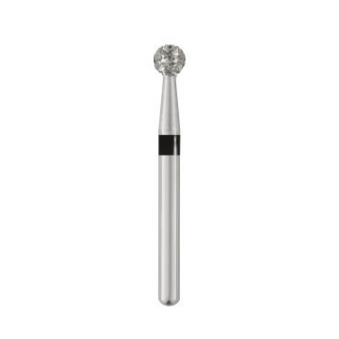 Piranha Diamond Single-Use Burs, FG, Round, # 801-023, 2.3 mm, Super Coarse, Black, 25/Pk, 801-023SC