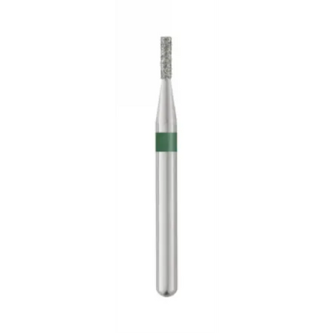 Piranha Diamond Single-Use Burs, FG, Flat End Cylinder, # 835-008, 0.8 mm, Coarse, Green, 25/Pk, 835-008C