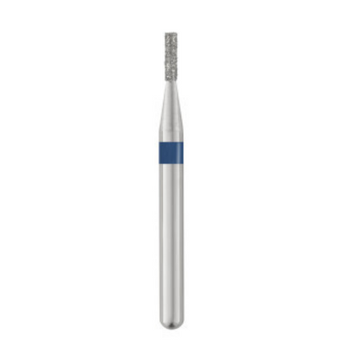 Piranha Diamond Single-Use Burs, FG, Flat End Cylinder, # 835-008, 0.8 mm, Medium, Blue, 25/Pk, 835-008M