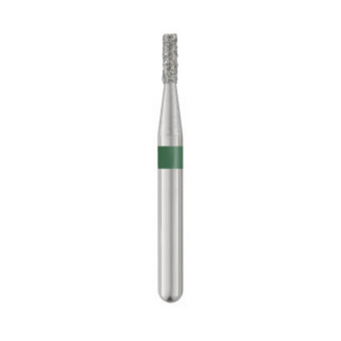 Piranha Diamond Single-Use Burs, FGSS, Flat End Cylinder, # 835-010, 1.0 mm, Coarse, Green, 25/Pk, 835-010C-S