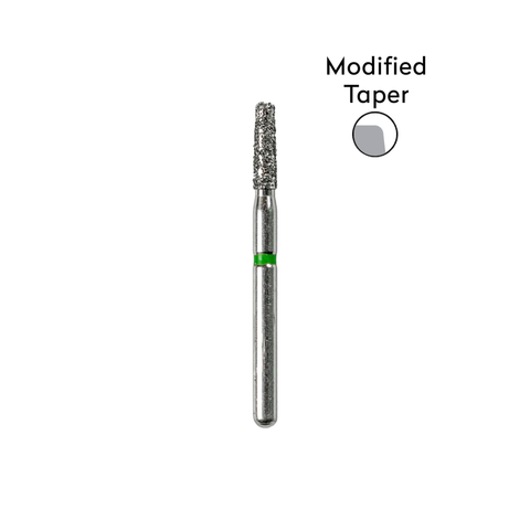 Piranha Diamond Single-Use Burs, FG, Modified Flat End Taper, # 846KR-016, 1.6 mm, Medium, Blue, 25/Pk, 846KR-016M-S