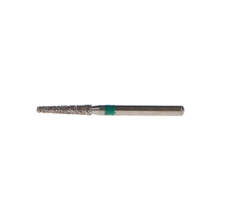 Piranha Diamond Single-Use Burs, FG, Flat End Taper, # 847-016, 1.6 mm, Coarse, Green, 25/Pk, 847-016C
