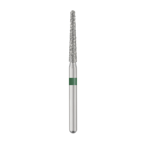 Piranha Diamond Single-Use Burs, FG, Round End Taper, # 850-016, 1.6 mm, Coarse, Green 25/Pk, 850-016C