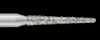 Piranha Diamond Single-Use Burs, FG, Round End Taper, # 856-012, 1.2 mm, Coarse, Green, 25/Pk, 856-012C