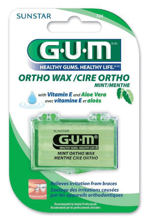 GUM Orthodontic Wax Mint 24/Bx, 724PD