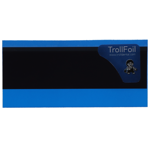 TrollFoil Pre-Mounted Double-Sided Articulating Foil, 8 microns, Blue, 100/Pk, 12000101