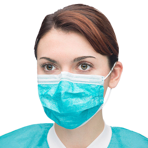 Extra-Safe Sensitive Earloop Mask Teal 50/Box, 5430E-TE