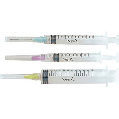 Appli-Vac, Endo Irrigation Syringes & Half Cut Needles, 3 cc, 30 Ga, Purple, 100/Pk, 316139