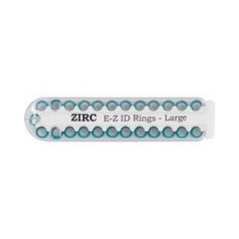 E-Z ID Instrument Rings, Large, Neon Teal, 25/Pk, 70Z200J