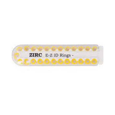 E-Z ID Instrument Rings, Large, Neon Yellow, 25/Pk, 70Z200O