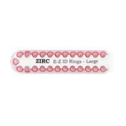 E-Z ID Instrument Rings, Large, Red, 25/Pk, 70Z200M