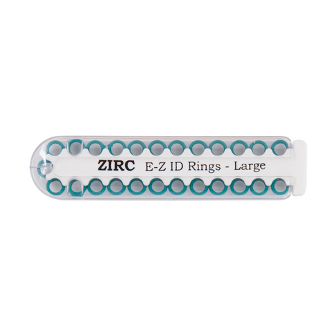 E-Z ID Instrument Rings, Small, Neon Teal, 25/Pk, 70Z100J