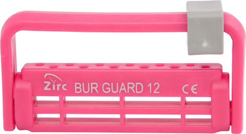 Steri-Bur Guard Plastic Bur Block 12-Hole Neon Pink, 50Z406S, Burs & Diamonds, Accessories-Bur Blocks