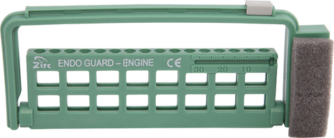 Steri-Endo Guard, 16-Hole, for Engine and Hand Files, 5 3/8" x 3/8" x 2 3/16", Green, 1/Pk, 50Z452D